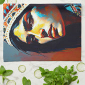 Amerikanische Kriegerprinzessin Geschirrtuch (Gefaltet)