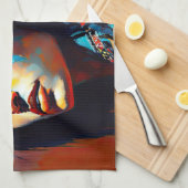 Amerikanische Kriegerprinzessin Geschirrtuch (Viertel Falte)