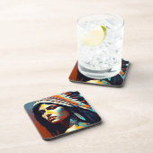 Amerikanische Kriegerprinzessin Getränkeuntersetzer (Rechte Seite)