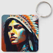 Amerikanische Kriegerprinzessin Schlüsselanhänger (Rückseite)