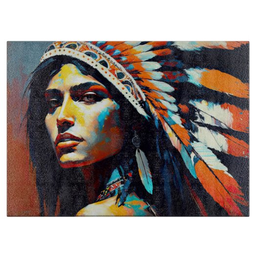 Amerikanische Kriegerprinzessin Schneidebrett (Vorderseite)