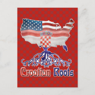 Amerikanische Kroatische Roots Postcard Postkarte
