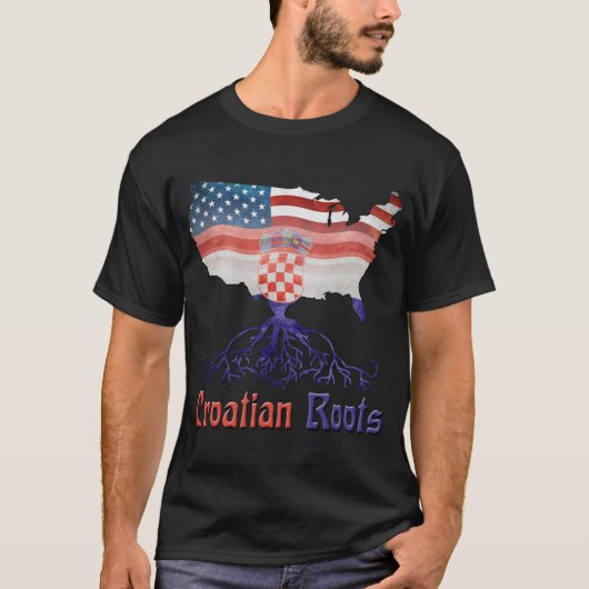 Amerikanische Kroatische Roots-T-Shirt T-Shirt (Vorderseite)