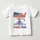 Amerikanische kroatische Wurzeln Baby T-shirt (Vorderseite)