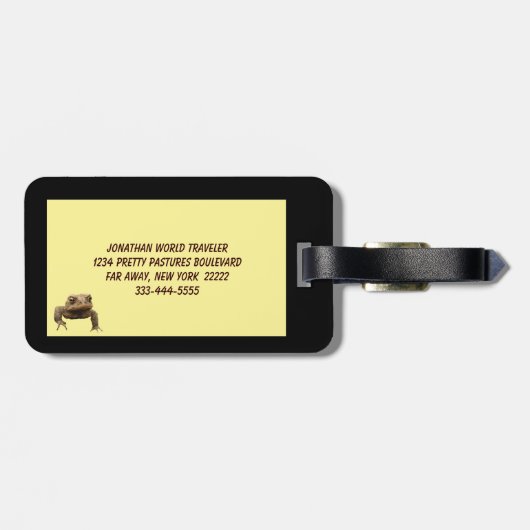 Amerikanische Kröte Gepäckanhänger (Rückseite horizontal)