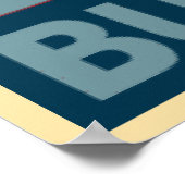 Amerikanische Küche: Hamburger in Blue Art Poster (Ecke)