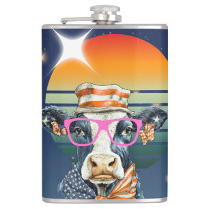 Amerikanische Kuh Flachmann