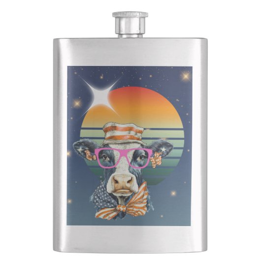 Amerikanische Kuh Flachmann (Vorderseite)