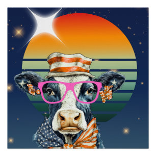Amerikanische Kuh Poster