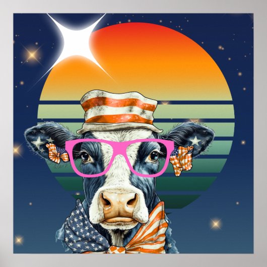 Amerikanische Kuh Poster (Vorne)