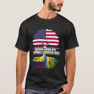 Amerikanische Kultur mit Flaggenerbe kolumbianisch T-Shirt