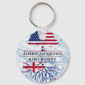 Amerikanische Kultur mit Kiwi Roots Marmorstil Des Schlüsselanhänger