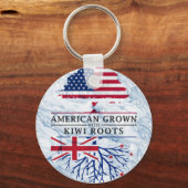 Amerikanische Kultur mit Kiwi Roots Marmorstil Des Schlüsselanhänger (Vorderseite)