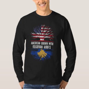Amerikanische Kultur mit kosovarischen Roots-USA-F T-Shirt