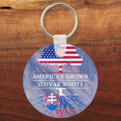 Amerikanische Kultur mit slowakischem Roots-Marmor Schlüsselanhänger (Vorderseite)