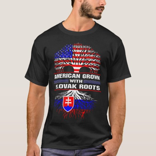 Amerikanische Kultur mit slowakischen Wurzeln T-Shirt (Vorderseite)