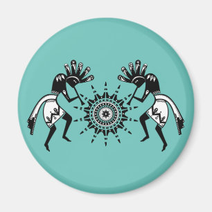 Amerikanische Kultur - Sun Dancing Kokopelli 1 Magnet