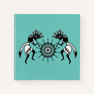 Amerikanische Kultur - Sun Dancing Kokopelli 1 Notizblock