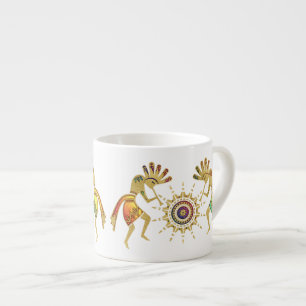 Amerikanische Kultur - Sun Dancing Kokopelli 3 Espressotasse
