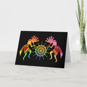 Amerikanische Kultur - Sun Dancing Kokopelli 4 Karte
