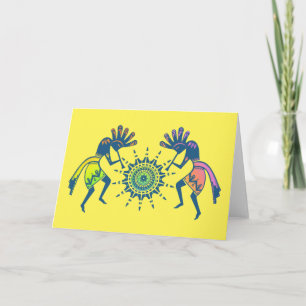 Amerikanische Kultur - Sun Dancing Kokopelli 5 Karte