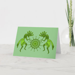 Amerikanische Kultur - Sun Dancing Kokopelli 7 Karte