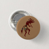 Amerikanische Kultur - Tanzen Kokopelli 3 Button (Vorne & Hinten)