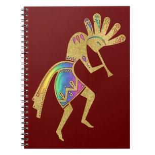 Amerikanische Kultur - Tanzen Kokopelli 5 Notizblock