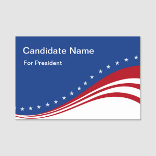 Amerikanische Kundgebung für Wahlbeobachtung Namensschild