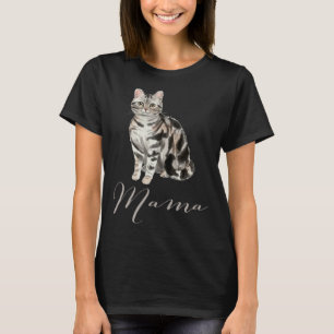 Amerikanische Kurzhaar-Graue Tabby-Katze Mama Katz T-Shirt
