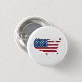 Amerikanische Landesflagge Geografisch Button (Vorne & Hinten)
