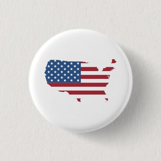 Amerikanische Landesflagge Geografisch Button (Vorderseite)