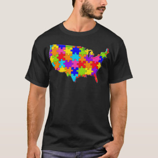 Amerikanische Landkarte USA, Vereinigte Staaten, J T-Shirt