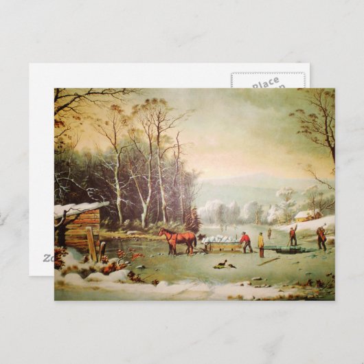 Amerikanische Landschaft | Erste Postkarte (Vorne/Hinten)