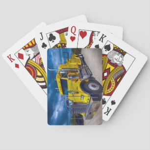 Amerikanische Lastwagen Big Rigs auf der Straße Ab Spielkarten