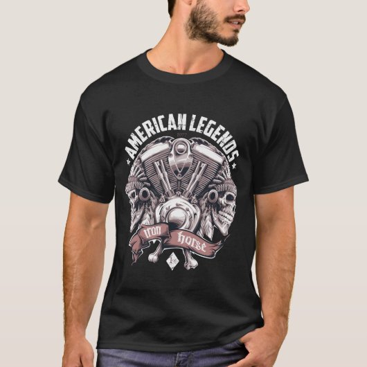 Amerikanische Legenden - Eisernes Pferd T-Shirt (Vorderseite)
