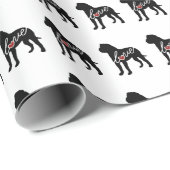 Amerikanische Liebe der Bulldoggen-(Tyrann) Geschenkpapier (Rolleneckpunkt)