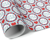 Amerikanische Liebe Geschenkpapier (Rolleneckpunkt)