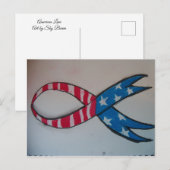 Amerikanische Liebe Postkarte (Vorne/Hinten)