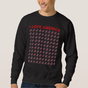 Amerikanische Lieben Fußball Kindermädchen Ameri Sweatshirt