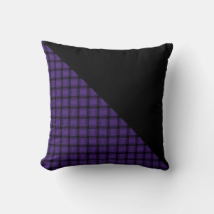 Amerikanische Lila Weave Pattern mit schwarzem Mus Kissen