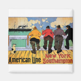 Amerikanische Linie Plakat Magnet