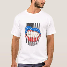 Amerikanische Lippen T-Shirt