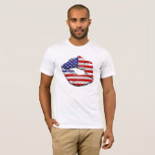 Amerikanische Lippen T-Shirt (Vorne ganz)