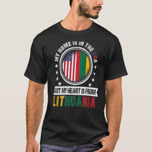 Amerikanische litauische Flagge Herzlitauen T-Shirt