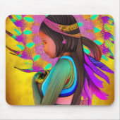 Amerikanische Little Girl AI Art Mousepad (Vorne)