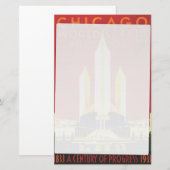 Amerikanische Logo-Reiseplakat Briefpapier (Vorne/Hinten)