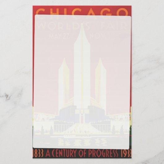 Amerikanische Logo-Reiseplakat Briefpapier (Vorderseite)