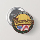 Amerikanische Logo-Reiseplakat Button (Vorne & Hinten)