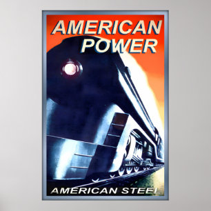 AMERIKANISCHE MACHT American Steel - Stromlinien-D Poster